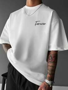 Men's Casual Versatile Simple Graphic Print Short Sleeve T-Shirt