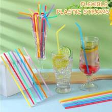 100/200/300 Flexible Straws, Multi-Purpose Durable Straw Set (Suitable For Outdoor Food Activities)