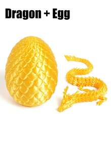 1 Pieza Huevo sorpresa de dragón impreso en 3D, huevo de dragón con dragón impreso en 3D, juguete de escritorio de dragón ejecutivo, rellenos decorativos para huevos de Pascua, regalos, decoración del hogar, juguetes antiestrés, juguetes sensoriales para adultos, Pascua, juguetes, juguetes antiestrés, juguetes sensoriales