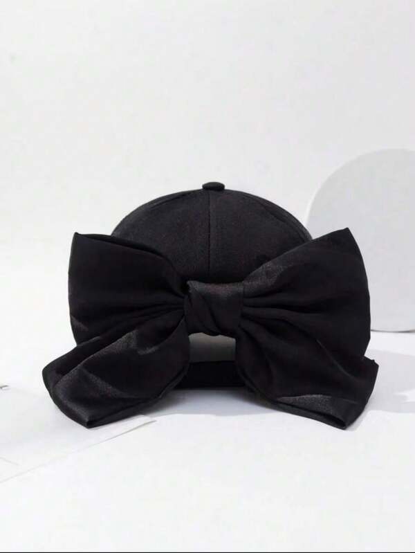 1 Women's Bow Baseball Cap, Outdoor Adjustable Casual Cap, Baseball Cap