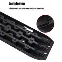 Heavy Duty Traction Aid Recovery Boards – 2 Sand Mats With 10T Load Capacity For Mud, Snow & Sand – Off-Road Vehicle Traction Mats Including Storage Bag & Installation Tool For Cars, Trucks, Motorhomes - Black - View 7