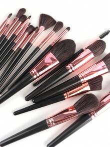 18pcs Makeup Brush Set, Eyeshadow, Blush, Powder Blending Soft Comprehensive Cosmetic Tools,Giveaways,Professional Makeup Brushes,Complete Makeup Set - Black - View 5