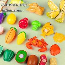 1 件/套逼真的角色扮演水果蔬菜切割玩具套装 - 富有想象力的游戏和健康饮食学习（部分零件随机发送） - 缝纫玩具、旅行玩具、课堂坐立不安玩具、迷你沐浴玩具、圣诞文具、减压球 - 生日礼物、圣诞礼物、万圣节礼物、平安夜礼物、完美礼物、礼物、玩具、游戏 - 彩色 - 查看 6