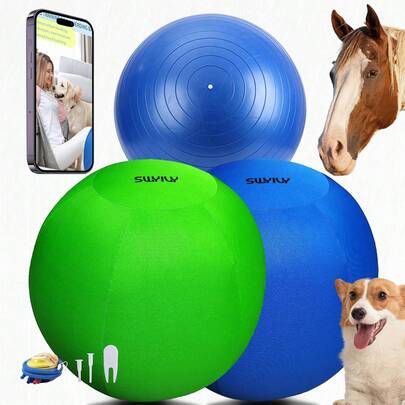 30 Inch Dog Horse Ball With 2 Covers, Giant Herding Ball For Dog Blue Heelers, Extra Large Equine Training