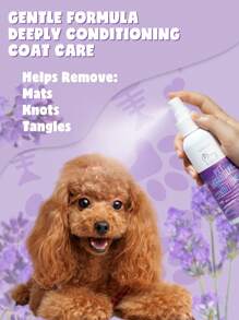 GJYC PET Lavender Dog Detangler Spray - 5 Fl Oz | Matted Fur Solution, Knot Remover, Leave-In Conditioner For Soft & Shiny Coat
