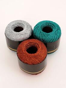 50g DIY Gold Yellow Lurex Thread Shining Yarn Glitter Sparkle Yarn Metal Yarn DIY Fancy Sparkle Yarn Crochet Knitting Sweater Scarf Bag Yarn Accessory Yarn