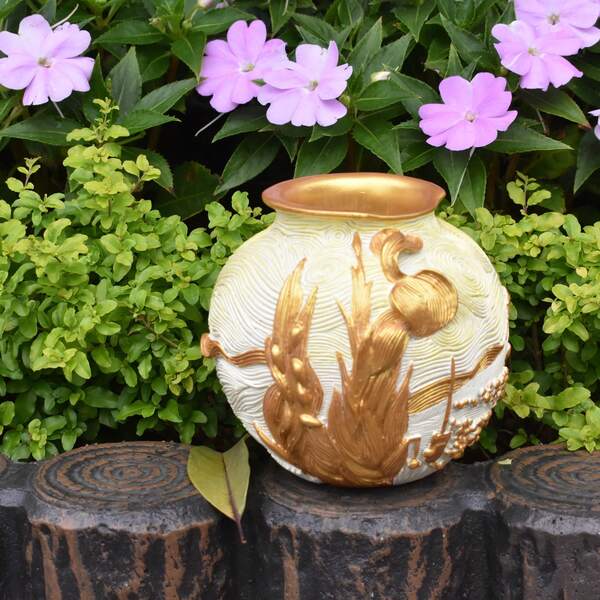 قطعة واحدة من مزهرية متعددة الوظائف، تتضمن 3 أنماط: غروب الشمس، برونزي، عنصر ديكور منزلي، يمكن وضعها على المكتب أو الطاولة وما إلى ذلك.