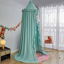 Mosquito Net Bed VETHIN Bed Canopy Girls,Princess Round Dome Dreamy Mosquito Net Bedding Girls Room Castle Tent Hanging Decor Reading Nook Canopies (White) - 綠色 - 查看 7