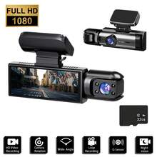 1080P Dual-Camera Driving Recorder, Front And Rear Dual Recording, With Night Vision Function, Loop Recording, 3.16-Inch IPS Screen Wide-Angle Driving Recorder, Dual-Lens Car Dashboard Video Camera, Optional 32G Card. - Black - View 2