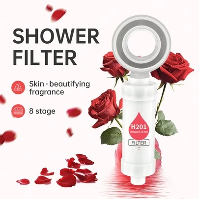 [Vitamin C Shower Filter]Aromatherapy Shower Head Filter Chlorine Removal Water Purifier Hard Water Softener For Bathroom Shower Skin Hair Care Fragrance Infused Shower Filter Cartridge Universal Replacement Filter Easy Install High Output Water Flow Bath Spa Experience Shower Accessories Mothers Day Gift