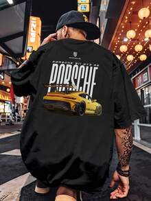 Oversized Streetwear T-Shirt 911 GT3 RS Luxury Automotive Sports REF 7253 VEST NERD - màu đen - Xem 5
