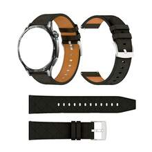 1 قطعة سوار ساعة رجالي، سوار بديل لساعة ذكية، سوار ساعة 18مم/22مم، سوار جلد عالي الجودة، نمط نسيج مربع، مناسب للاستخدام اليومي والأعمال والمكتب وغيرها من السيناريوهات، هدايا عيد الميلاد وعيد الهالوين، مناسب لمحترفي الأعمال الرجالية والطلاب، مناسب لساعات Garmin// Huami