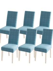 1 Stück/4 Stücke/6 Stücke Stretch Uni Stuhlhussen, weich passende universelle Tischhusse, abnehmbare waschbare Anti-Staub Spandex Stuhlschoner (Fleece) für Esszimmerstühle Zuhause