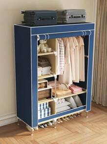 This Wardrobe Is 41.34 Inches Long, Approximately 105 Cm. It Can Be Quickly Assembled Without Tools, Usually With Detailed Instructions. Disassembly Is Also Very Easy, Making It Convenient To Move And Store. The Fabric Part Can Be Cleaned Regularly To Keep It Tidy.