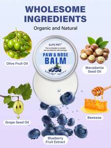 GJYC PET Balsam natural pentru labe pentru câini cu afine - protejează labele de pavajul fierbinte, ceară pentru labele uscate și nas, cremă hidratantă pentru labele crăpate, unt cremă cu parfum de afine pentru pisici și câini, protectoare pentru labe (0,53 oz)