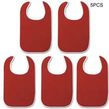 5-Color Adjustable Adult Bibs, Waterproof Cloth Eating Aprons For Elderly, Disabled, Nursing Home Use