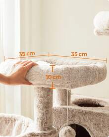 Cat Tree, Cat Tower For Large Cats, Ultra-Soft, Light Brown - Brown - View 5