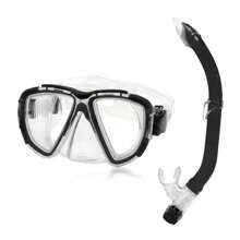 2 piezas Máscara de buceo antivaho aleatoria, Gafas de snorkel y buceo para adolescentes, Máscara de buceo impermeable de PC, Equipo de buceo subacuático