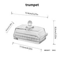 A Set Of European-Style Cake Trays With Covered Glass Lids, Dessert Bread Display Plates, Butter Plates With Square Glass Dust Covers, Jewelry Storage Boxes, And Pearl Cheese Boxes.