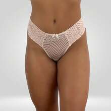 Kit 3 Calcinha Renda Fio Duplo Cores Variadas Poliamida Feminina  Confortável M G GG