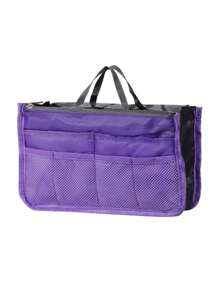 13-Pocket Large Capacity Waterproof Nylon Makeup Bag, Foldable Organizer Pouch, Multi-Functional Travel Cosmetic Bag - Multicolor - View 10