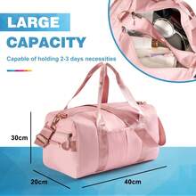 Weekender Bag - Travel Bag Hand Luggage 40x30x20 - Duffle Bag - Unisex - Pink - Pink - View 1