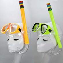 2 piezas Máscara de buceo antivaho aleatoria, Gafas de snorkel y buceo para adolescentes, Máscara de buceo impermeable de PC, Equipo de buceo subacuático
