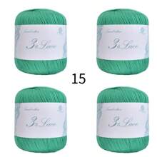 4 Pezzi/Confezione 50g N.3 Filo di Pizzo Multicolore, Lucido, Utilizzabile per Maglioni Lavorati a Mano, Sciarpe e Altri Articoli Decorativi