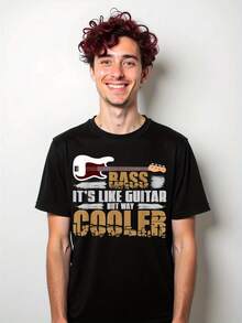 Guitar B P Metal , Shirt, Labor Practices, Graphic Tees> Man, Pair With Jeans For A Casual Yet Stylish Date Night Look,100 Percent Cotton Shirts, Black Street Graphic Tees, Men's T-Shirt, Funny Graphic Vintage T Shirts,S-XXXL - 黑色-2 - 查看 2