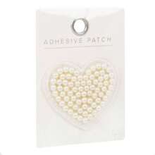 Elegant Pearl Heart Adhesive Patch For DIY Crafts And Fashion