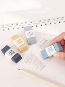 2 pezzi Gomme da cancellare minimaliste, assortimento casuale, alta qualità morbide e pulite, forniture per l'arte, forniture scolastiche, articoli di cartoleria, premi e regali