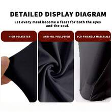 eluckya 43x32 Inches Cocktail Table Covers 32x43 Inch, Stretch Spandex Fitted Tablecloths, Wrinkle Resistant, Easy Care, Square Corners, For Party Wedding Bar Banquet Indoor Outdoor - màu đen - Xem 4