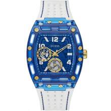 Guess 1 PIEZA Reloj de cuarzo para hombre, esfera multicolor, reloj cuadrado pequeño con tecnología, diseño hueco, que muestra un hombre, versátil y de moda, adecuado para uso diario, como regalo, día conmemorativo. GW0499G6