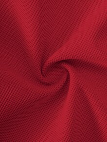 Camisa polo de manga corta de color rojo sólido clásico para niño, adecuada para salidas diarias, fiestas y eventos - Rojo - Ver 8