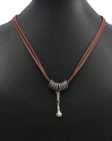 Collares Boho para Mujeres Collar Largo de Madera Colgante Vintage Cadena de Suéter Joyería Hecha a Mano - Cuello hippie - Ver 6