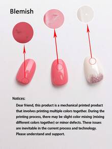 Bộ 24 móng giả vuông ngắn kiểu Pháp, họa tiết đồ họa tối giản tương phản màu sắc, hoa văn, đính đá. - Nhiều màu - Xem 6