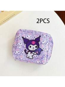 Sanrio 1 stuk schattige Oxford stoffen draagbare cosmetische tas met ritssluiting, opbergorganizer voor maandverband