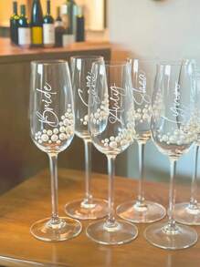 1 Stück individuell gestaltbarer Glasaufkleber, personalisierte Hochzeitsdekoration, Brautjungfern Antrag Geschenkbox Namensaufkleber, Kalligraphie-Schrift, geeignet für Hochzeitsfeier Dekoration, individueller Namensaufkleber, Weinglas Deckel Dekoration Namensaufkleber. Namensaufkleber für Hochzeit, Abschlussfeier, Sommerfest Dekoration.