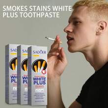 SADBER Mint Flavor Whitening Plus Toothpaste 100g - Deep Cleaning For Smoker'S Teeth, Fresh Breath, Paste Form For Daily Use & Travel.