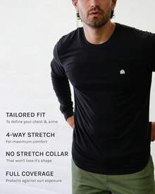 INTO AM Long Sleeve Tee Shirts Men S-XL - Men's Longsleeve Casual Work-Shirts - Non-branded - Dark Maroon - View 3