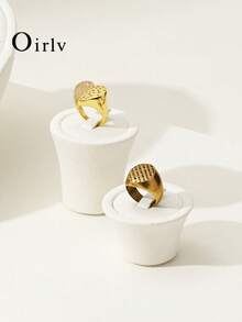 Oirlv 全白色高端珠宝展示道具，奢华项链、戒指手链展示柜，珠宝展示架，适合男女情侣戒指、手链、项链及商场展示。 - 米色 - 查看 3