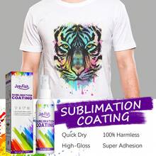 Jue-Fish Sublimation Coating Spray For Garments - 100ml White Bottle, Quick-Drying & High-Gloss Finish, Enhances Adhesion And Color Transfer, Perfect For T-Shirts, Hoodies, Tote Bags, And More, Easy One-Step Application. - 透明 - 查看 5