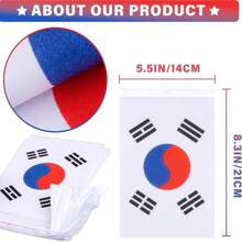 1pc/3*5ft South Korea Flag, 5.5*8.2inch/20pcs/20feet Korea String Flag, Suitable For Ball Games, Fans, Events, Outdoor, Parades, Competitions, Parties Gardens, Living Rooms, Bedrooms Home Decoration - Multicolor - View 10