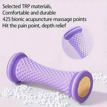 1 pieza Rodillo masajeador de pies de lujo y fácil de usar - 17cm * 7cm/6.7 pulgadas * 2.75 pulgadas, se adapta completamente a todos los tipos de pies, masajeador de pies de PVC para relajación muscular, yoga y soporte del arco, ejercitador de pies para entrenamiento muscular y recuperación de lesiones, equipo de fitness y yoga, adecuado para entrenamiento en casa - Multicolor - Ver 9