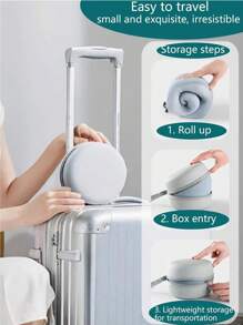 حقيبة تخزين وسادة رقبة سفر على شكل حرف U، حقيبة وسادة رقبة، حقيبة وسادة رقبة سفر مدمجة، مناسبة للسفر بالطائرة والقطار، مع إبزيم إطلاق سريع متصل بالحقيبة أو المحفظة أو الحقيبة الظهر، لا تشمل الوسادة، ضروريات السفر والعودة إلى المدرسة.