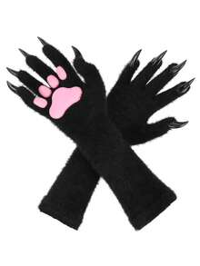 动物爪子服装道具手套猫熊狐狸狼狗爪子垫适用于角色扮演派对、万圣节 - 手套 - 查看 8