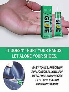 JUE FISH Superklej do naprawy obuwia, uniwersalny klej do butów, skóry, toreb, sof, wodoodporny, szybkoschnący, elastyczny, wygodny i łatwy w użyciu - Wielokolorowe - Zobacz 8