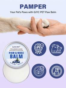 GJYC PET Balsam natural pentru labe pentru câini cu afine - protejează labele de pavajul fierbinte, ceară pentru labele uscate și nas, cremă hidratantă pentru labele crăpate, unt cremă cu parfum de afine pentru pisici și câini, protectoare pentru labe (0,53 oz)