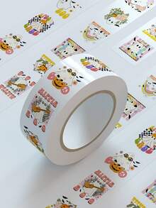 500 Peças Adesivos de Fantasma Hippie Assustador Boo para Laptops, Malas, Computadores, Guitarras, Geladeiras, Telefones, Decoração, Decalques - Multicolorido - Visão 8