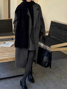 DEEKA Autumn/Winter New Women Coat, Casual Fashion Versatile Loose Soft Button Front Jacket